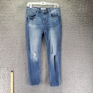 Vigoss Jeans Womens Size 28 Blue Jagger Skinny Distressed Denim Stretch